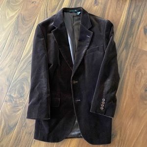Zara slim fit crushed velvet blazer.